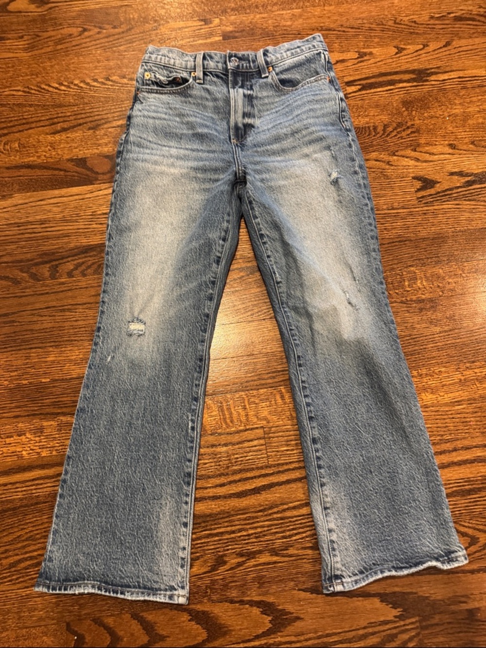 pistola Light Blue Distressed Boot Cut Jeans